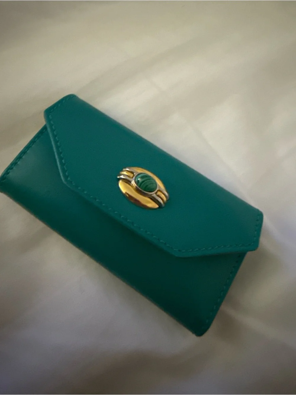Rare Gucci Teal Leather Key Cles